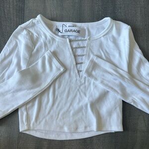 Garage white long sleeve.